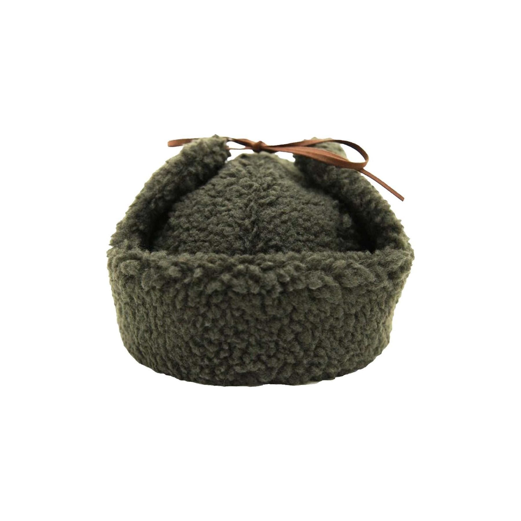 Cableami Winter Hat Boa Aviator Hat, Olive