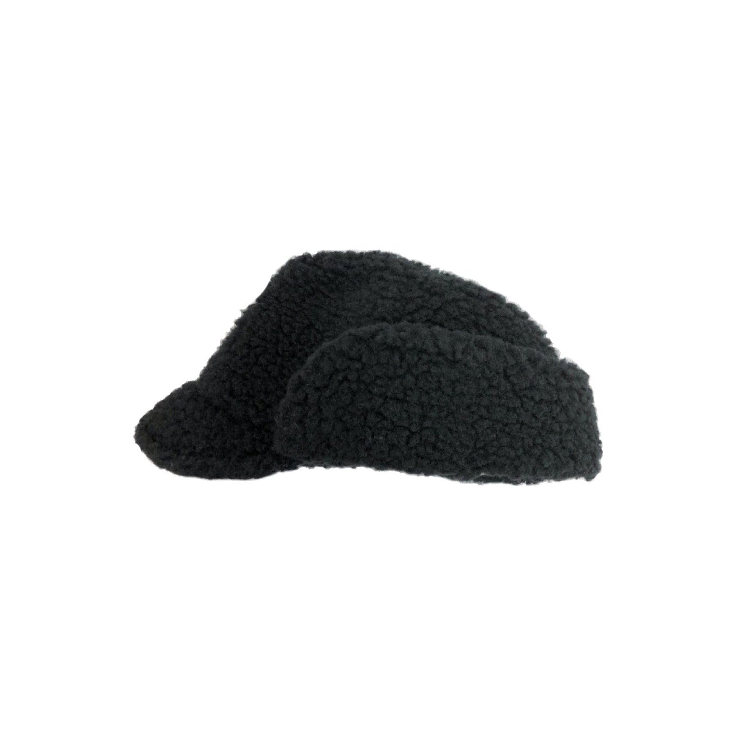 Cableami Winter Hat Boa Sherpa Cap With Earflap, Black