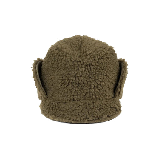 Cableami Winter Hat Boa Sherpa Cap With Earflap, Olive