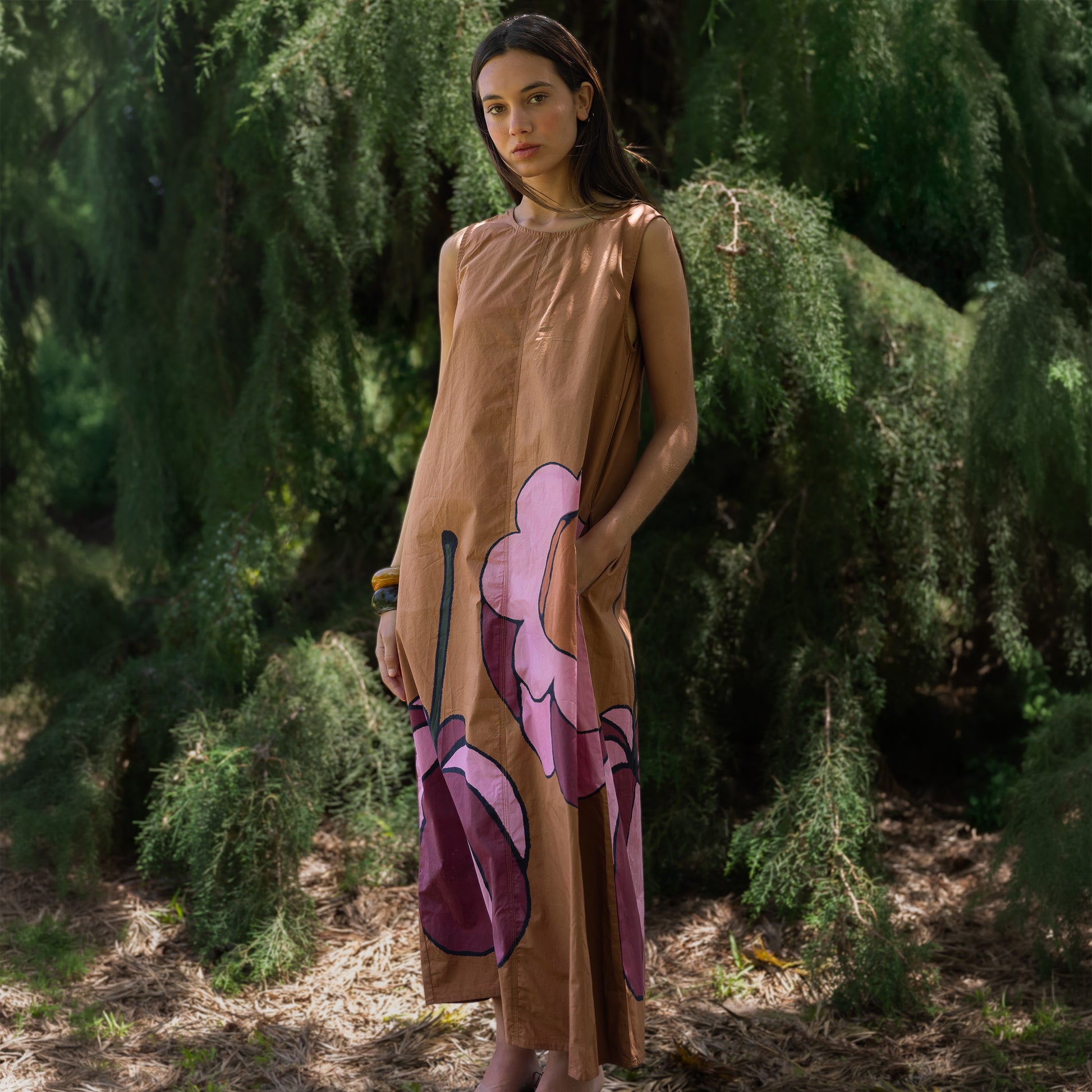 Celmo Dresses Aba Dress - Brown