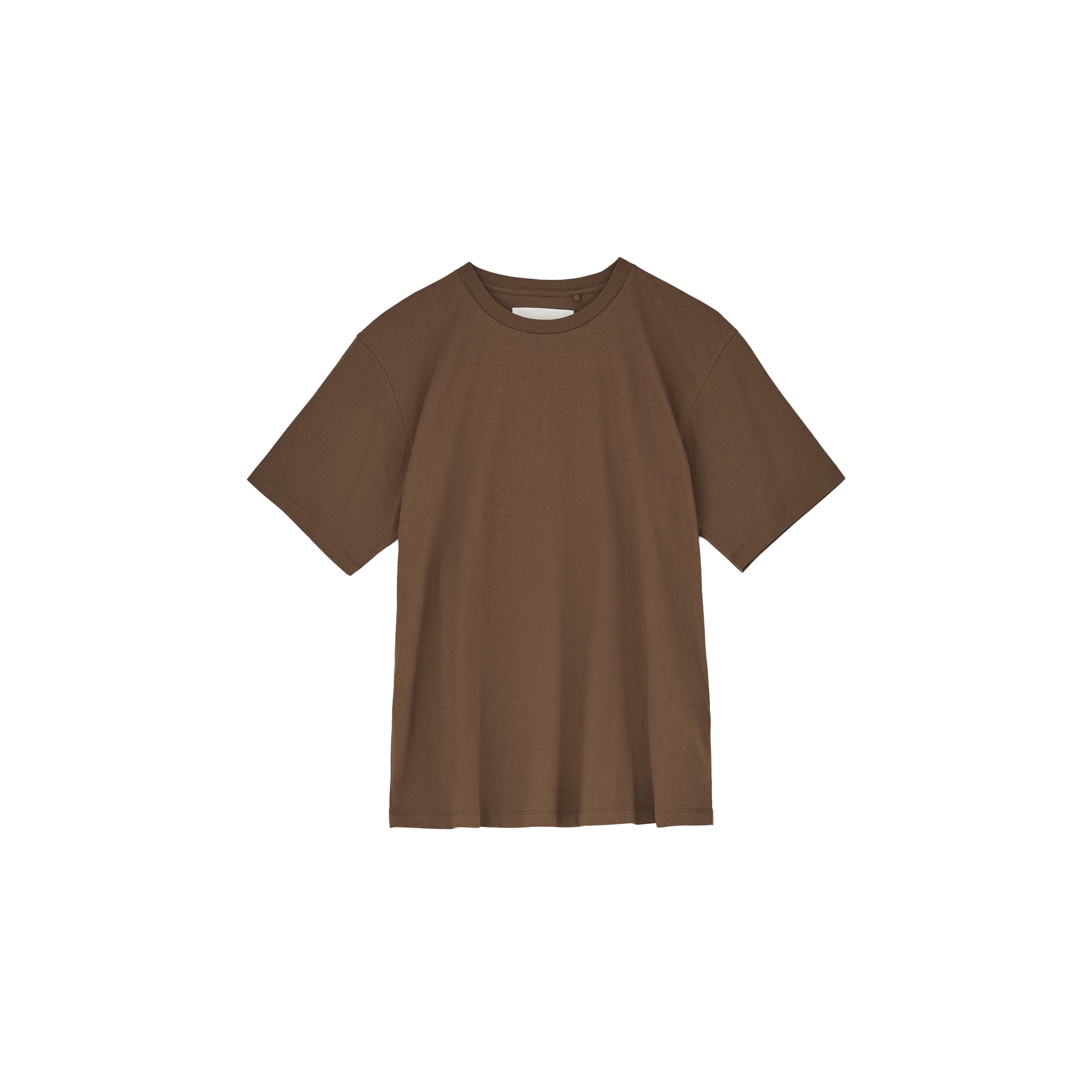 The Classic Circular Tee by Aiayu is a stylishly sustainable unisex shirt made from recycled organic cotton on a plain white background.