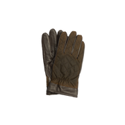 The Barbour M Dalegarth Gloves are displayed. With their brown Nappa leather construction, quilted design, and meticulous stitching details, these sleek accessories exude elegance.