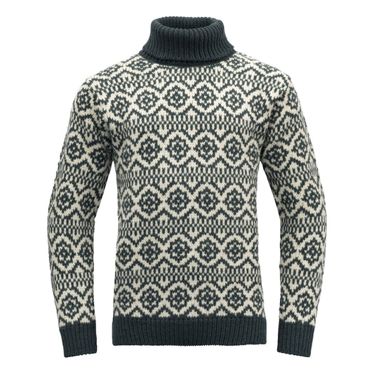 Devold M Sweater M Hoddevik Wool High Neck, Anthracite
