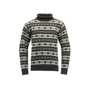 Devold M Sweaters Alnes Roll Neck Sweater, Anthracite/Grey Melange