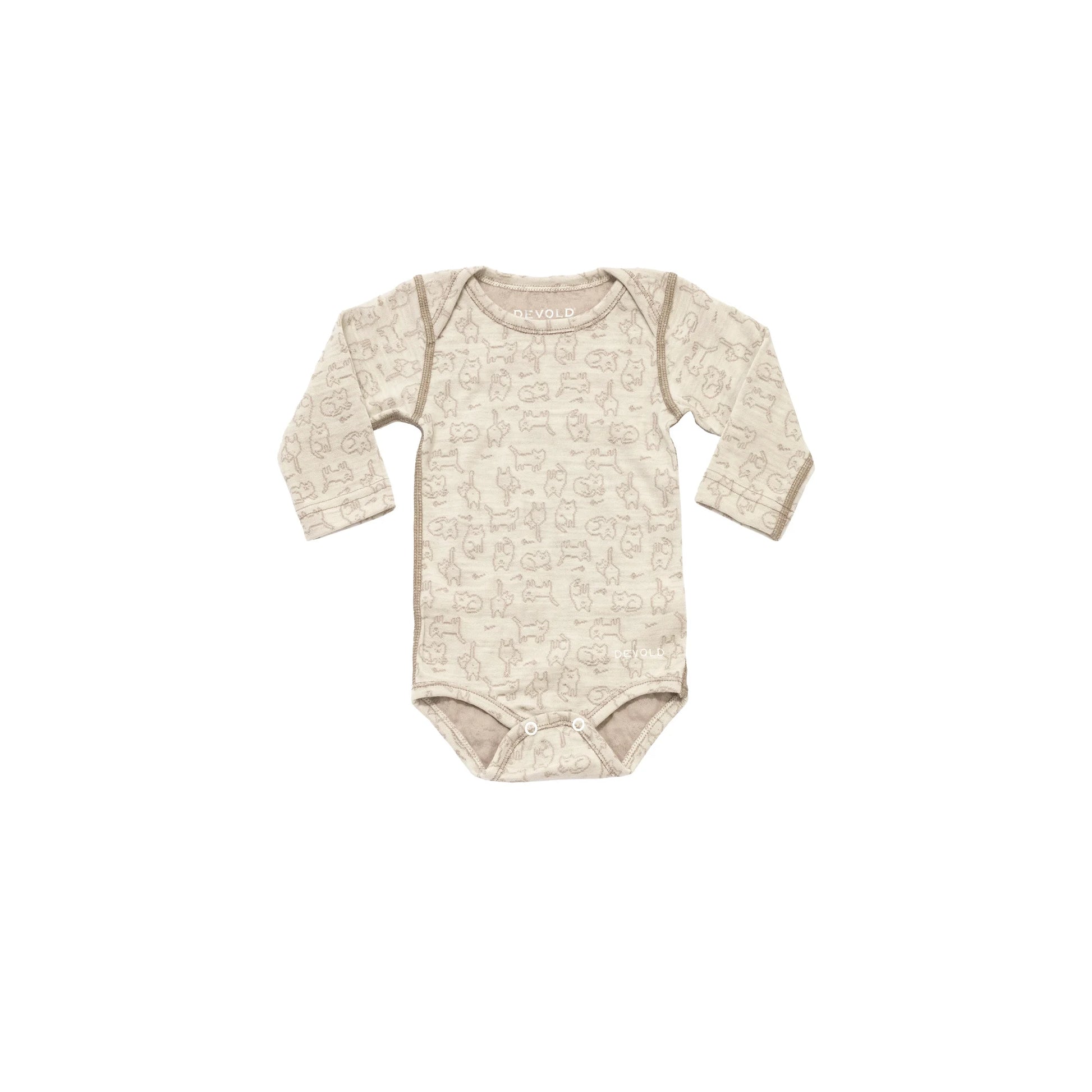 Devold Onsie Duo Active Merino Body Baby - Raw White