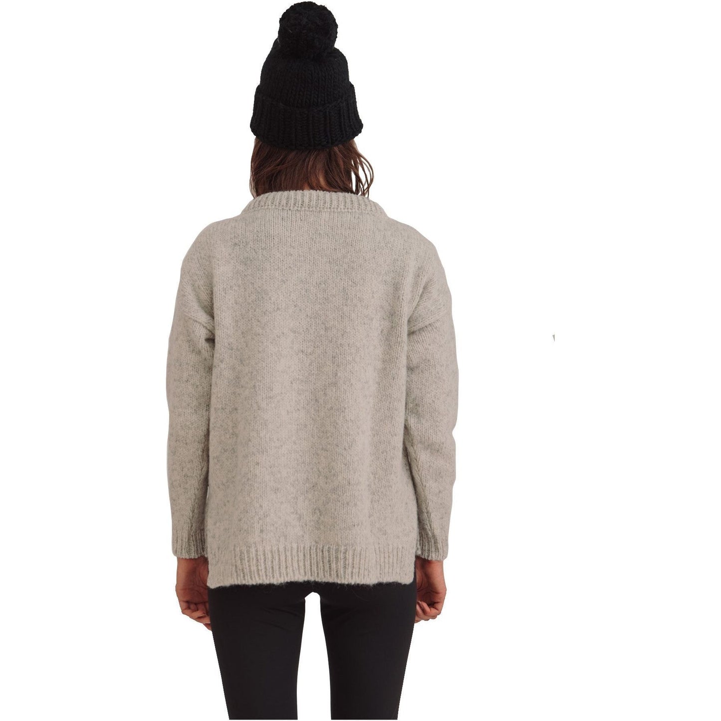 Devold Sweaters W Nansen Split Seam Sweater, Grey Melange