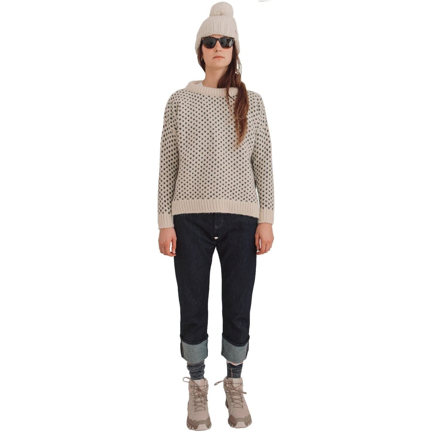 Devold Sweaters W Nordsjo Split Seam Crew Neck, Off-White