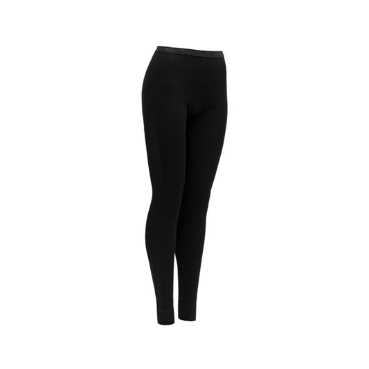 Devold W Duo Active Long Johns, Black, set against a white backdrop.
