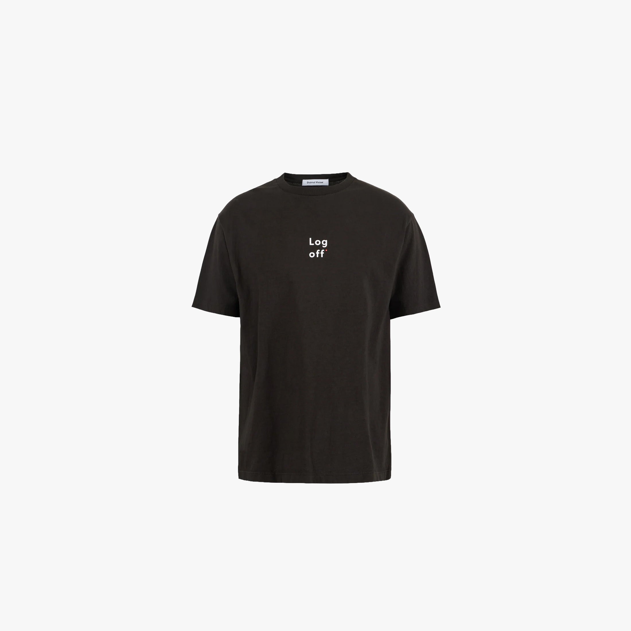 District Vision Shirt California Cotton Tee - Log Off Deep Brown