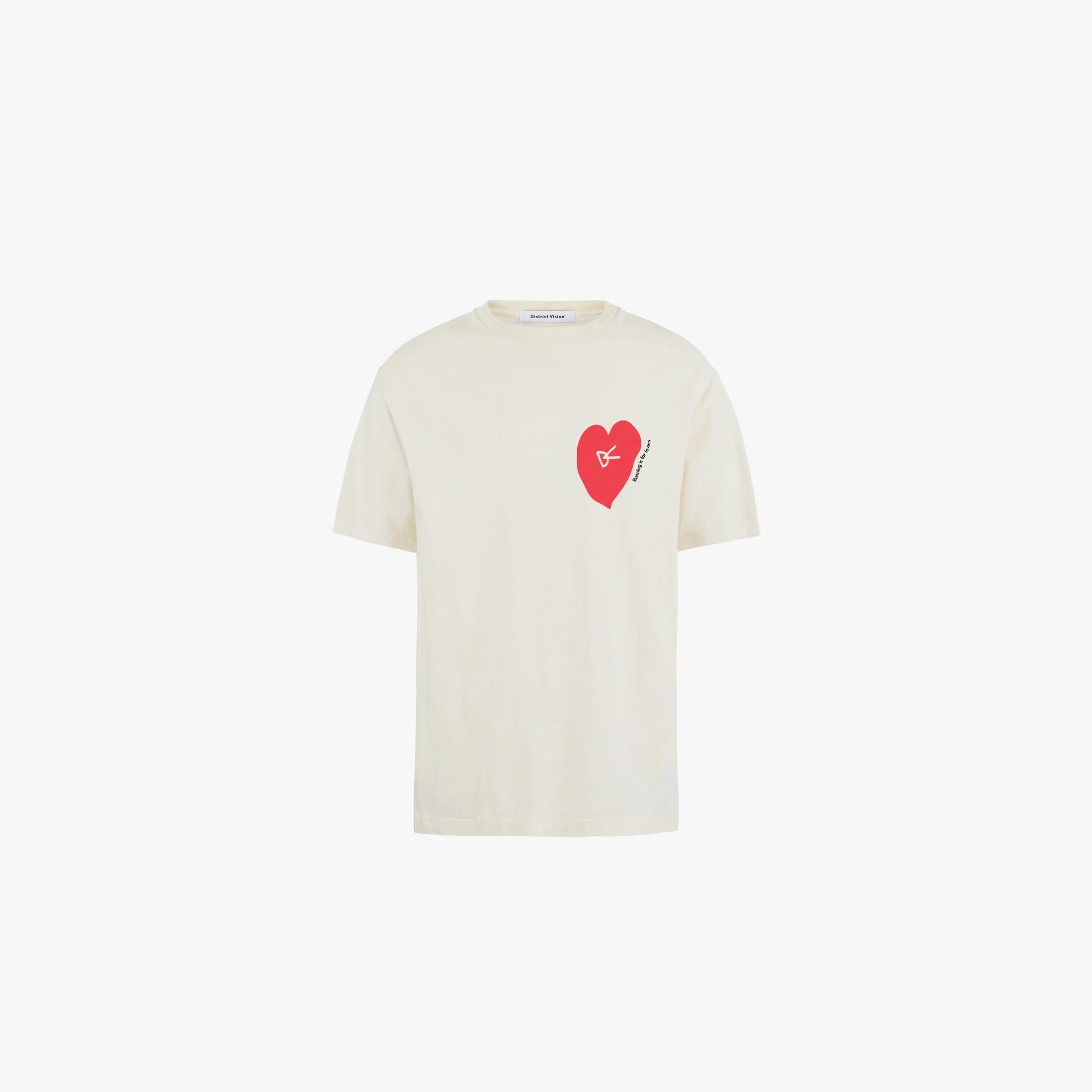 District Vision Shirt California Cotton Tee - Run in Love Vintage White