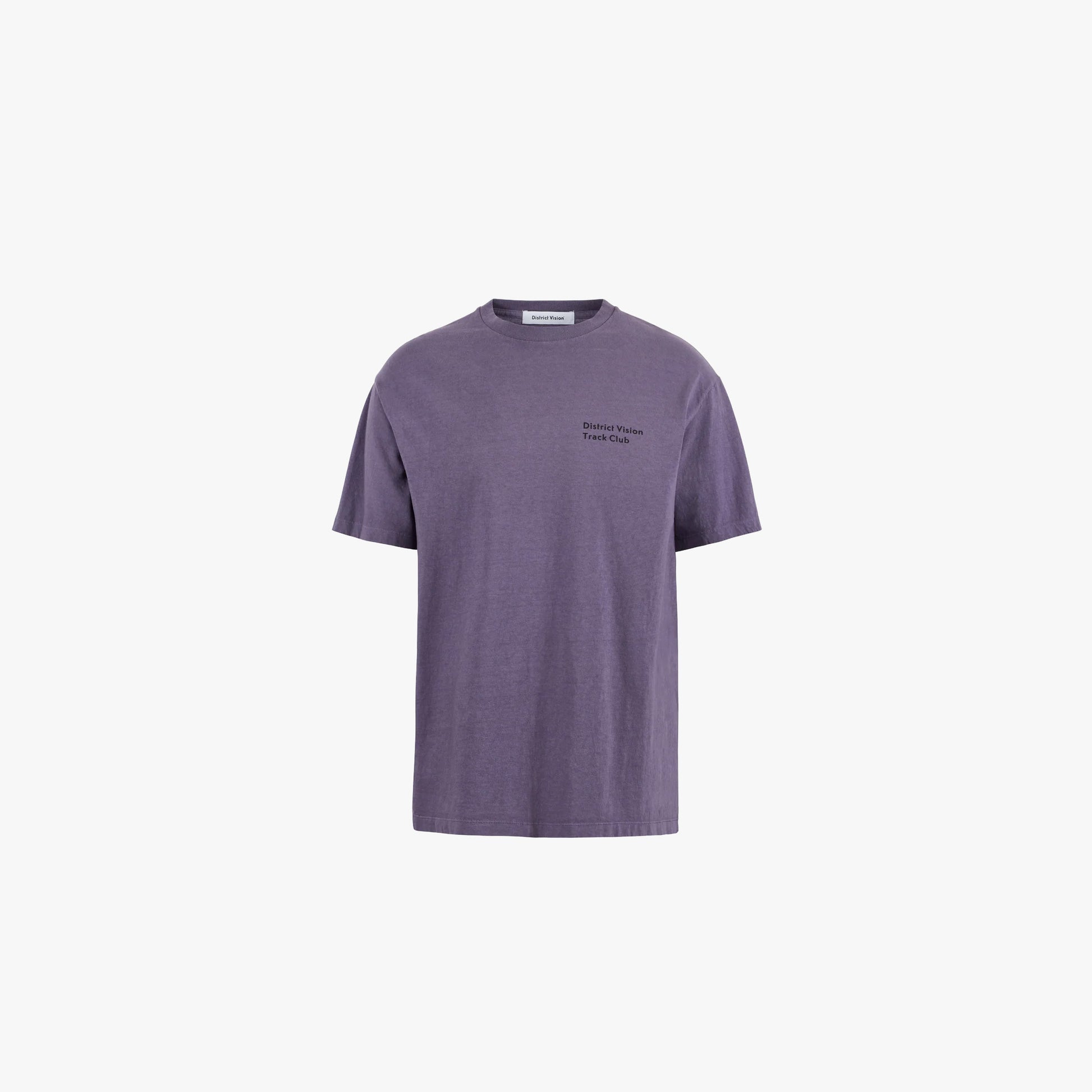 District Vision Shirt California Cotton Tee - Track Club Vintage Plum