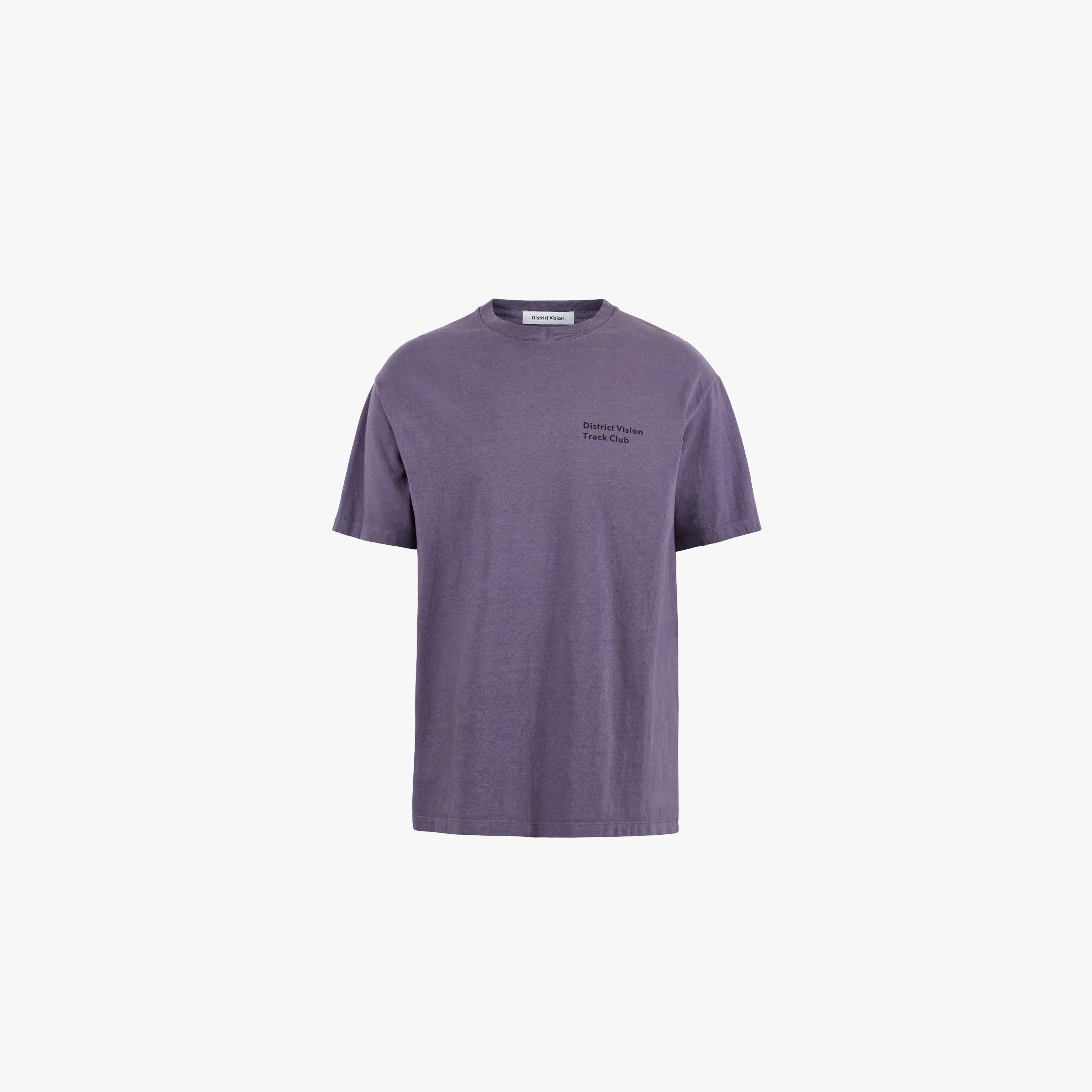 District Vision Shirt California Cotton Tee - Track Club Vintage Plum