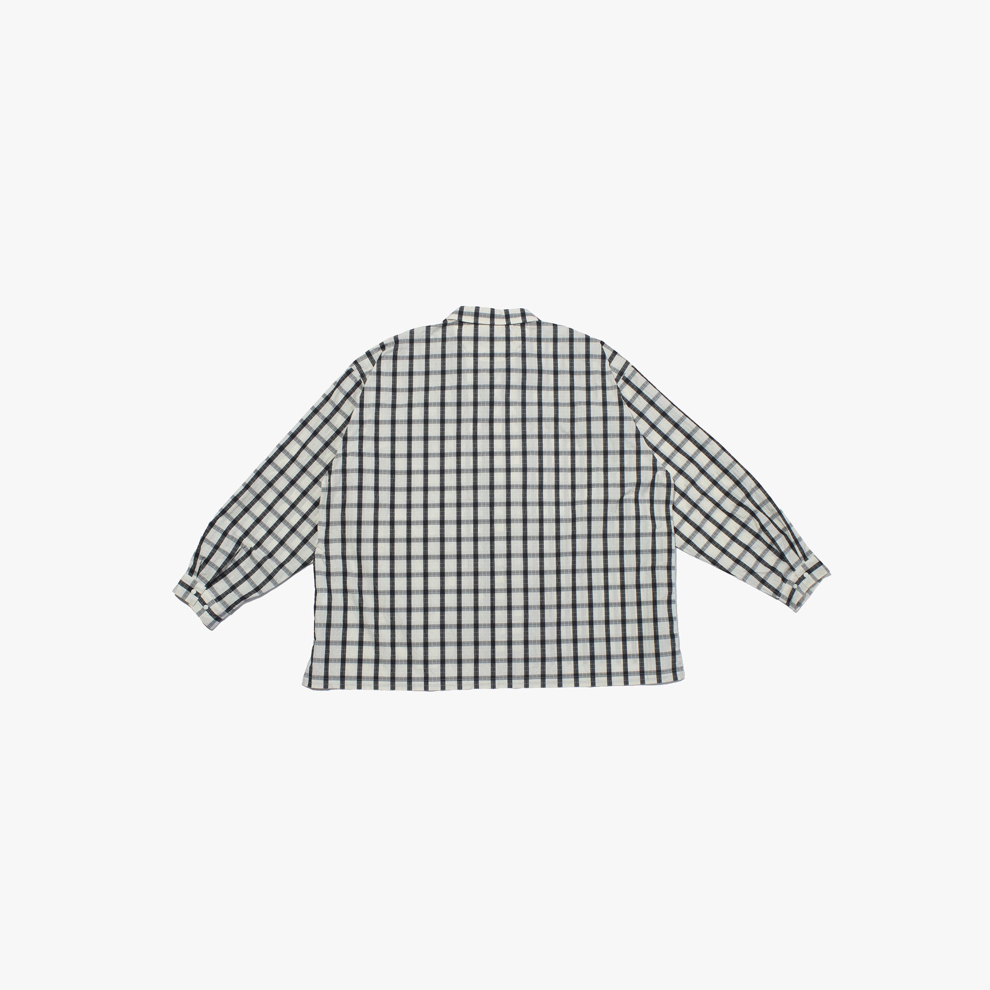 F/CE Shirt RECYCLE OPEN COLLAR SHIRT - IVORY CHECK