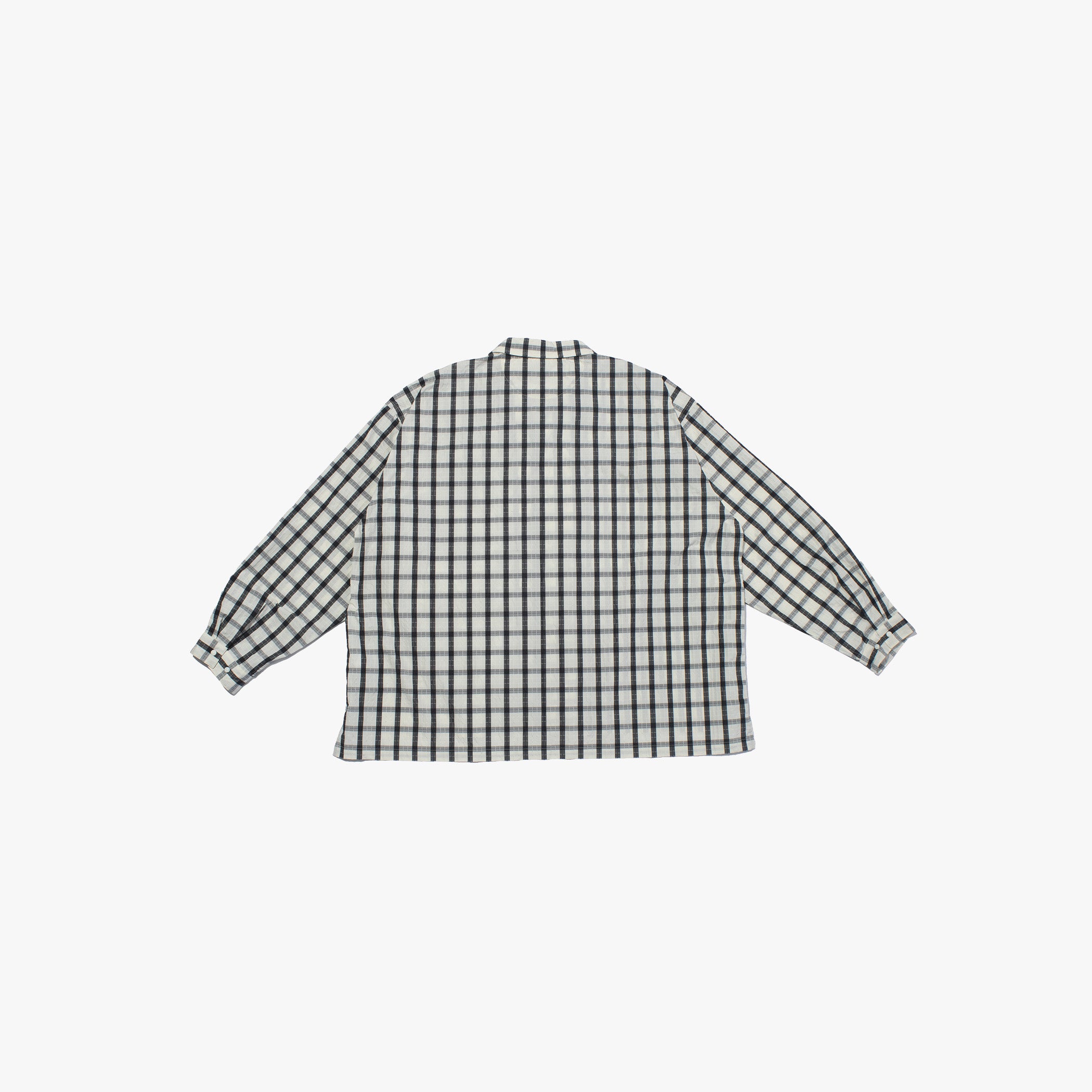 F/CE Shirt RECYCLE OPEN COLLAR SHIRT - IVORY CHECK