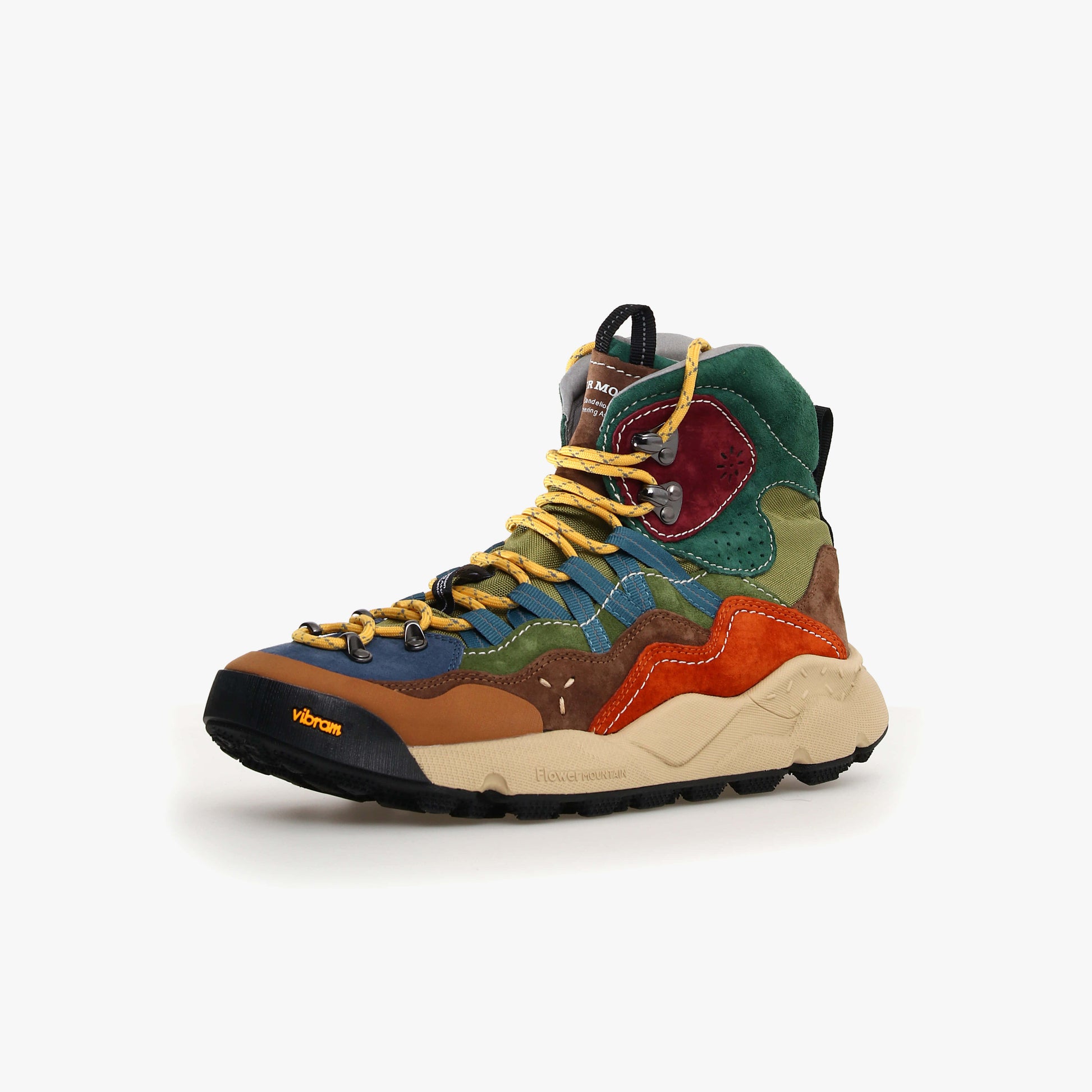 Flower Mountain U Sneakers U Bankei, Beige/Sky/Military