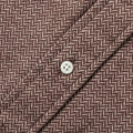Gitman Vintage fw23 M Button Down L/S Brown Herringbone Flannel, Brown