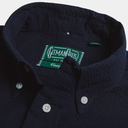 Gitman Vintage M Button Down Shirt Overdye Seersucker Shirt, Navy