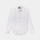 Gitman Vintage M Button Down Shirt White Linen Shirt
