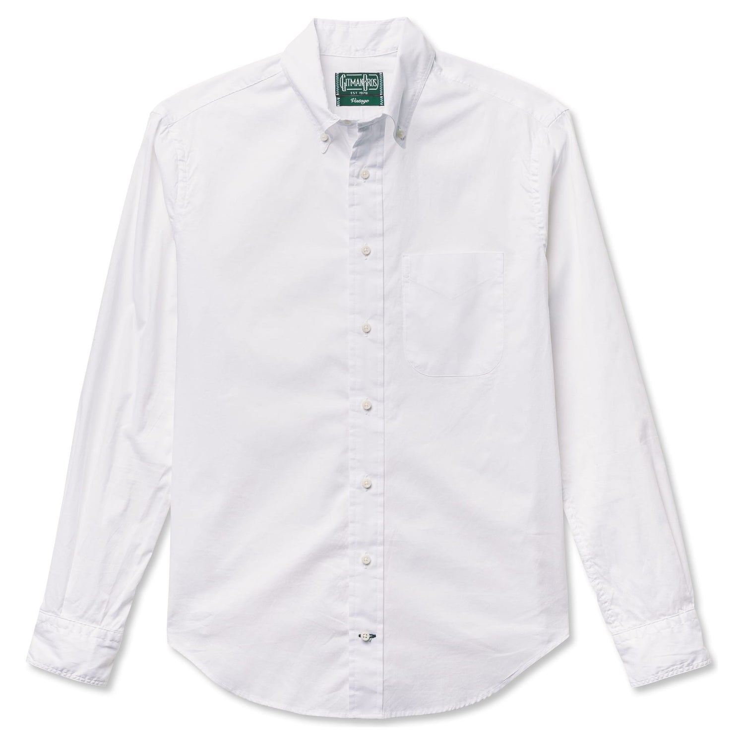Gitman Vintage M Button Down Shirt White Zephyr Oxford Shirt