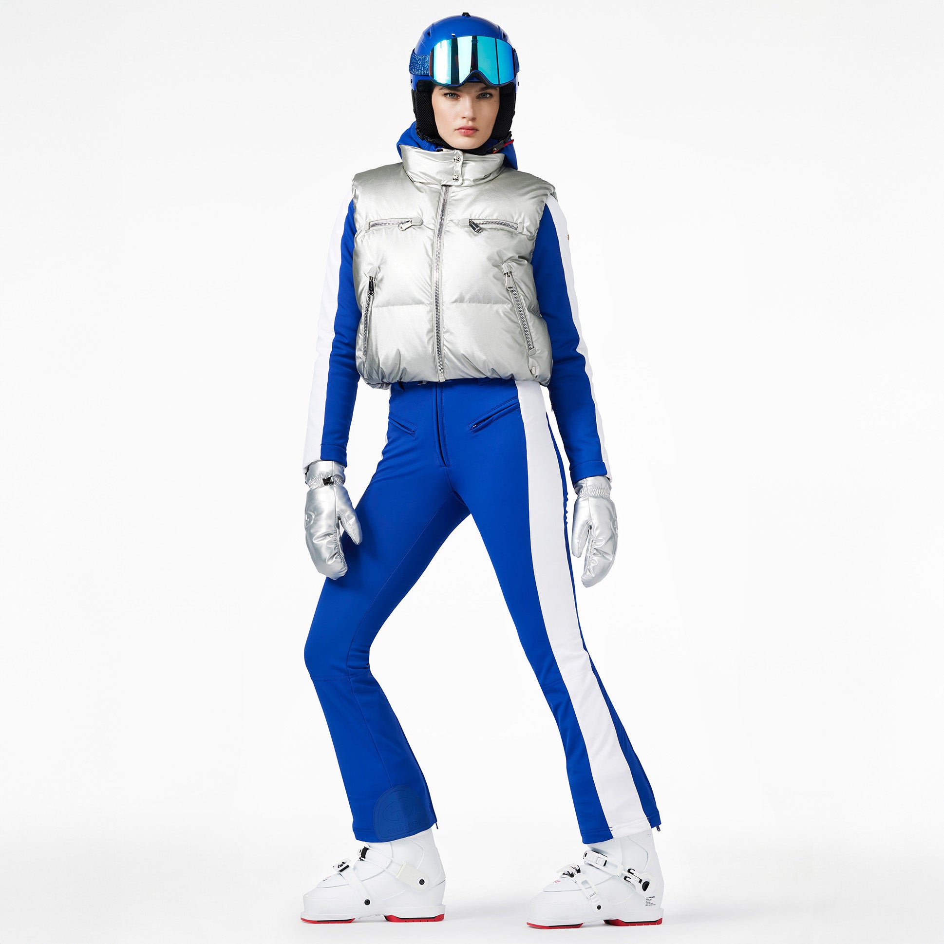 Goldbergh W Ski Suit Éclat Ski Bodywarmer, Silver