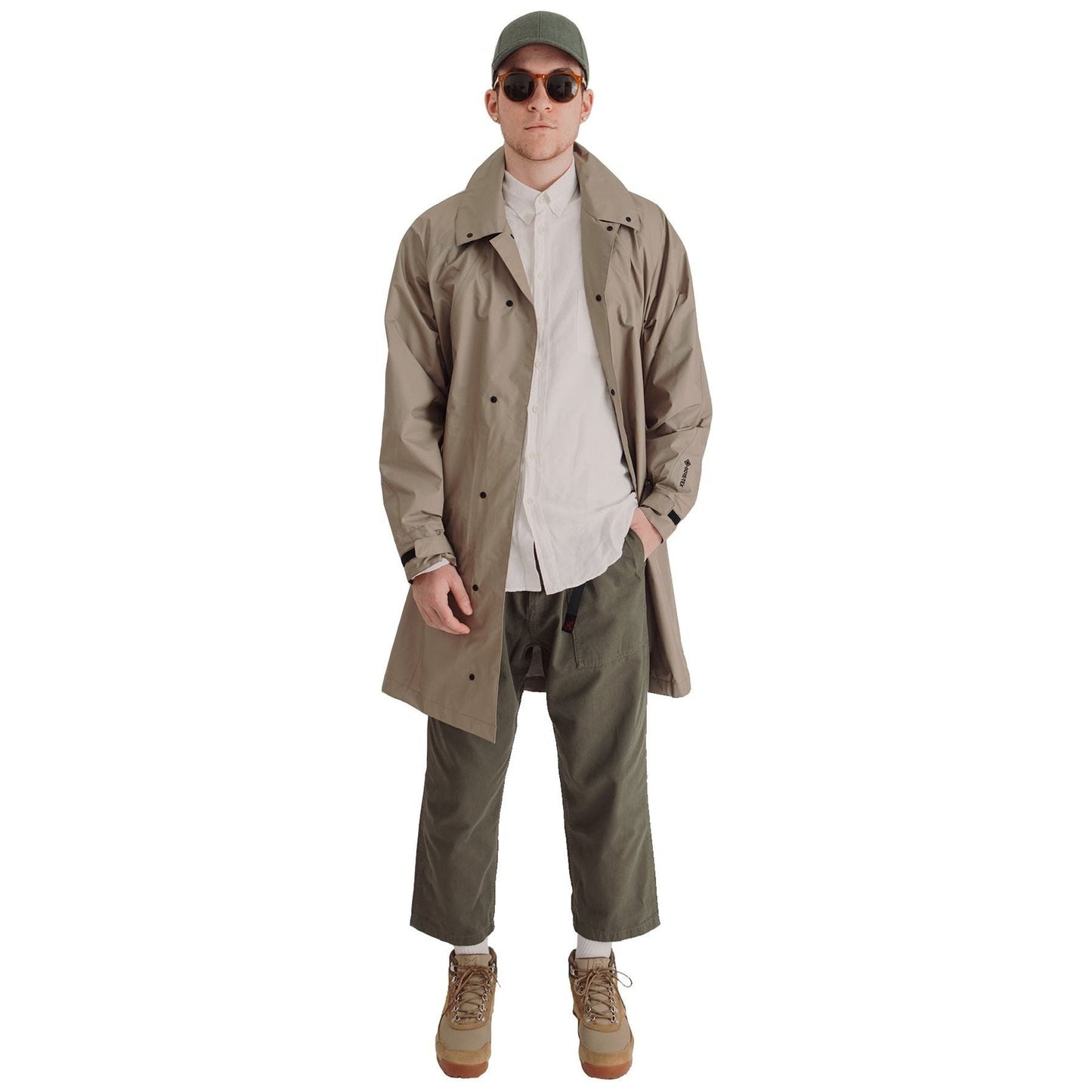 Goldwin M Outerwear Mac Coat, Clay Beige