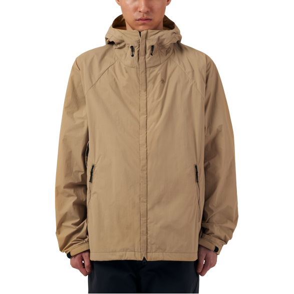 Goldwin M Outerwear Mobility Packable Coat , Clay Beige