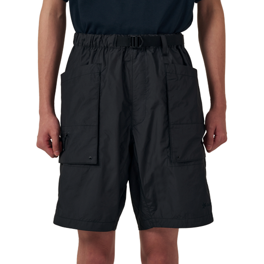 Goldwin M Shorts Rip-Stop Cargo Shorts, Black