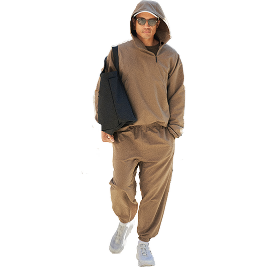 Goldwin M Sweatshirts Hooded Light Pullover, Desert Taupe