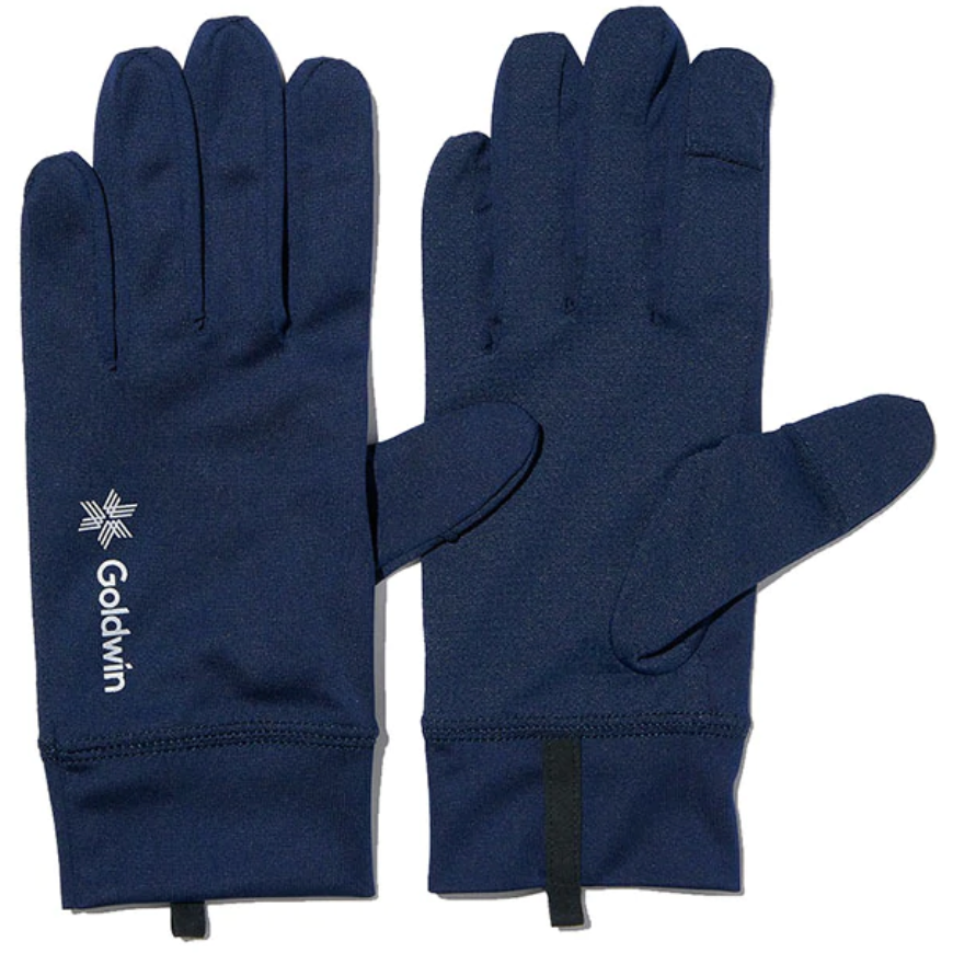 Goldwin U Gloves Wind Block Running Gloves, Navy
