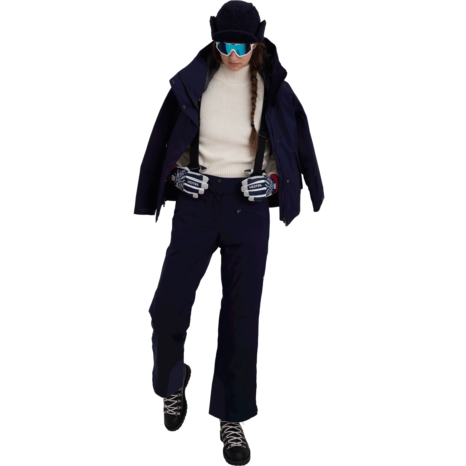 Goldwin U Pants G-Melissa High-waisted Pants, Evening Navy