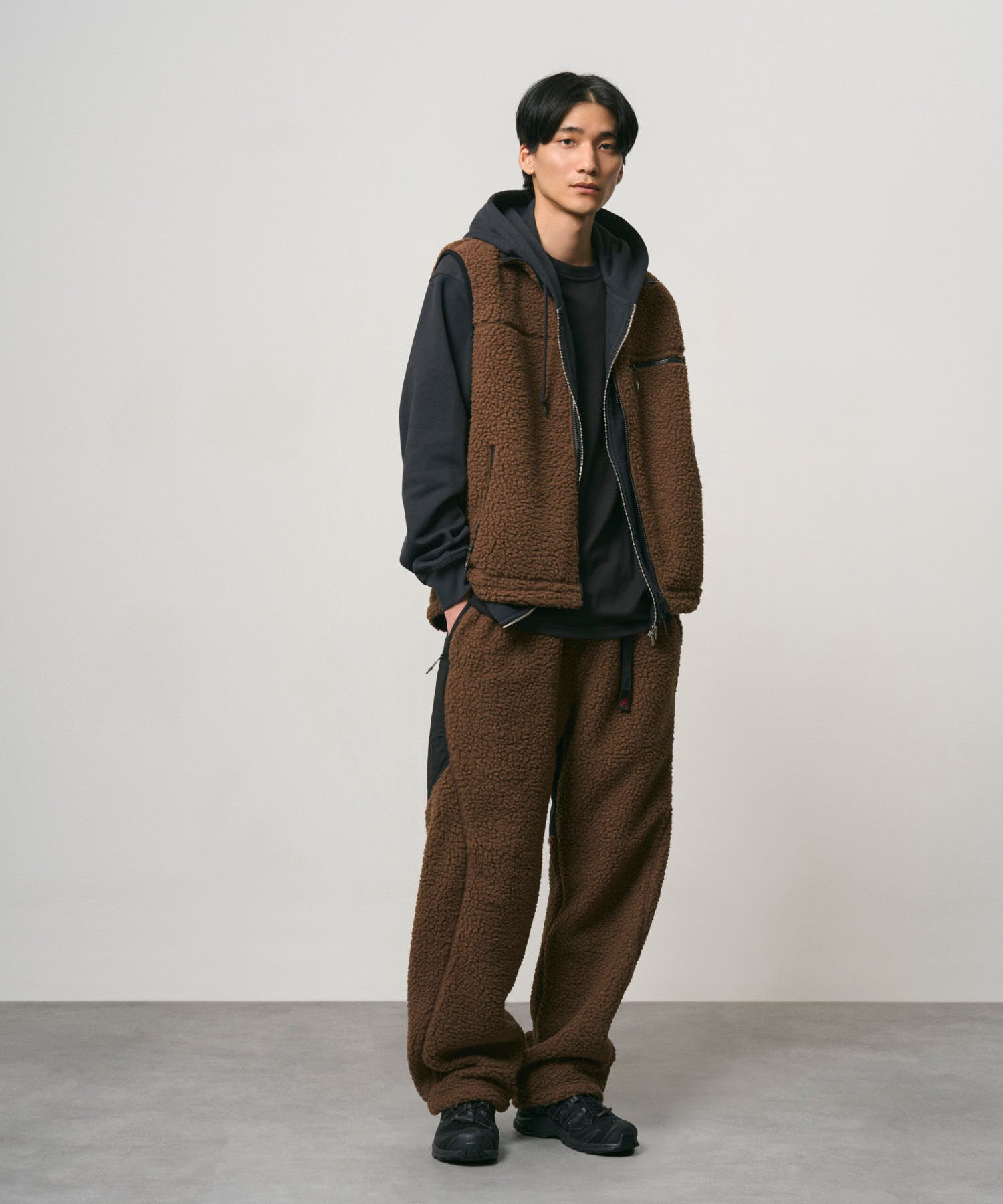 Gramicci Pants Reversible Sherpa Pant - Dark Brown