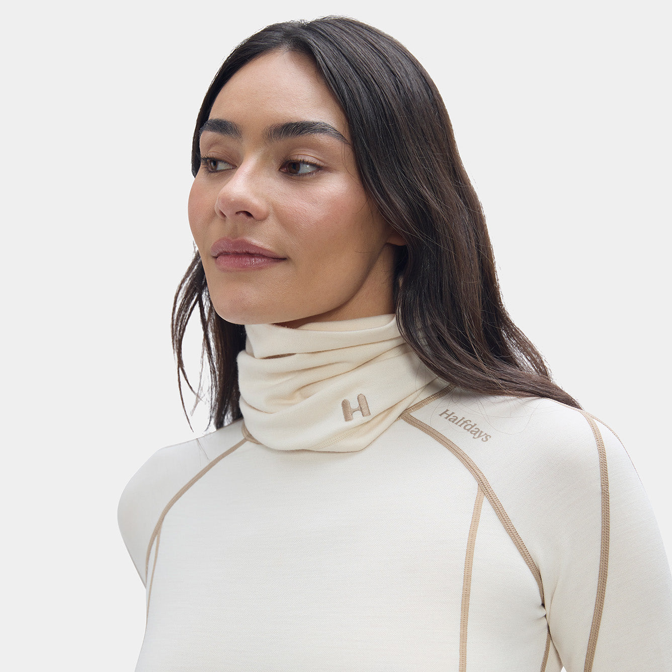 Halfdays Neck Warmer Oatmilk / OS Merino Gaiter - Oatmilk