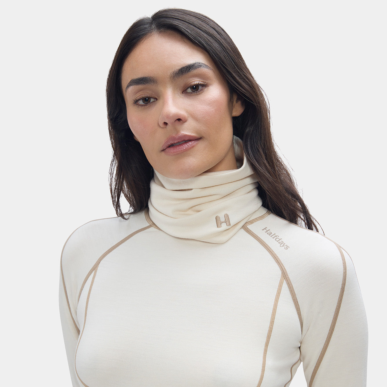 Halfdays Neck Warmer Oatmilk / OS Merino Gaiter - Oatmilk