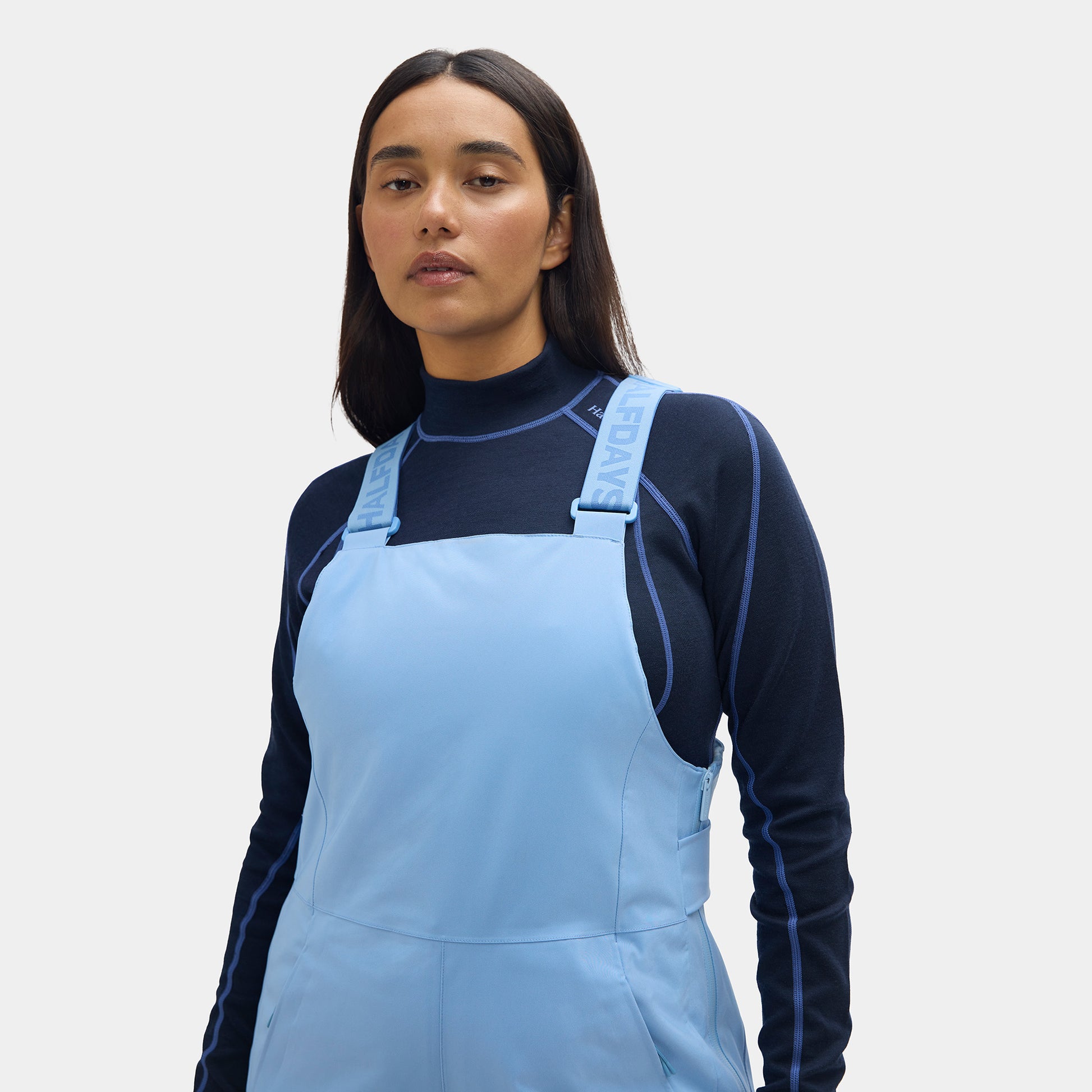 Halfdays Ski Pants Carson Bib Pant - Forget Me Not