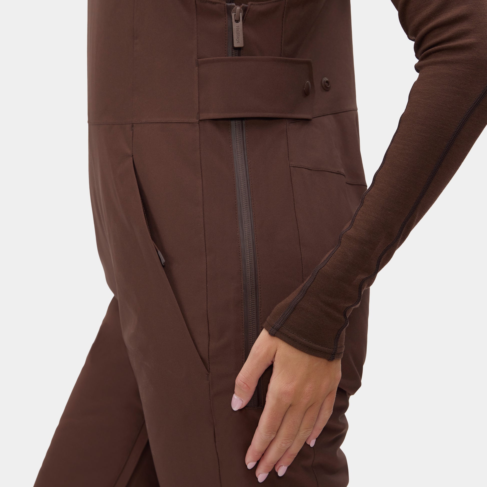 Halfdays Ski Pants Carson Bib Pant - Spiked Cocoa