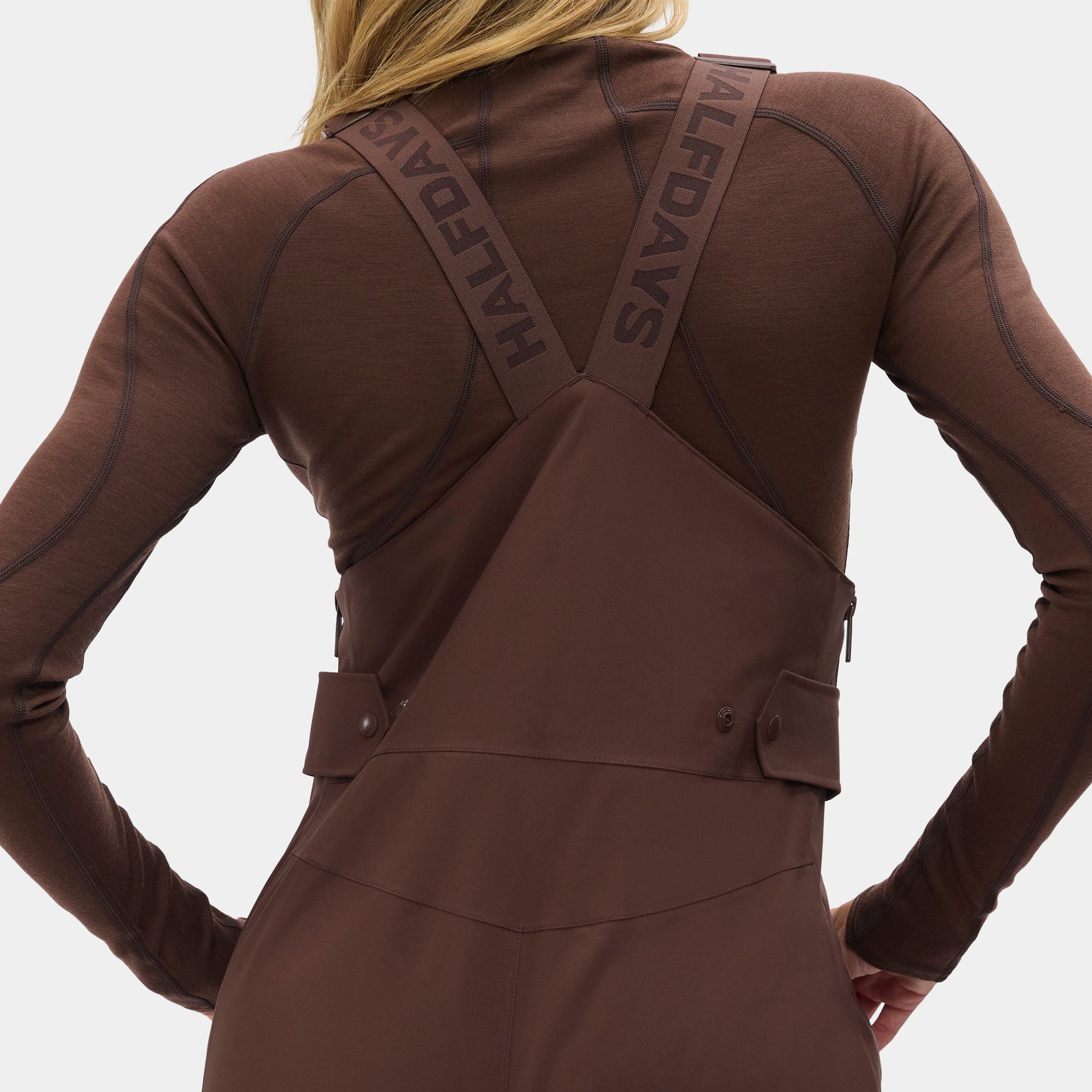 Halfdays Ski Pants Carson Bib Pant - Spiked Cocoa
