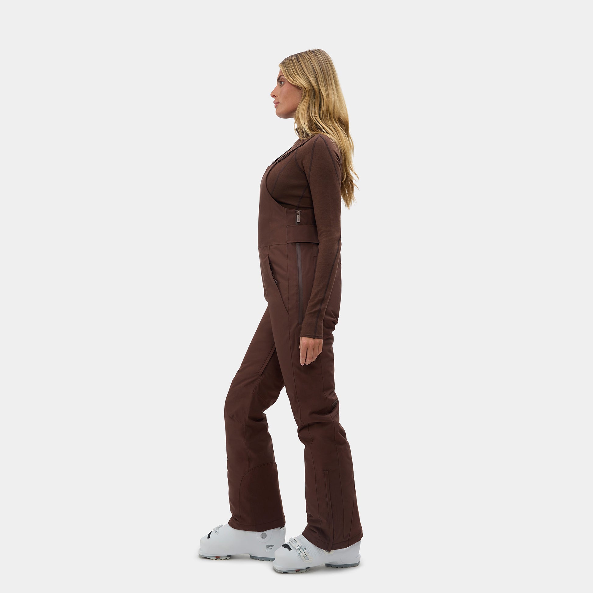 Halfdays Ski Pants Carson Bib Pant - Spiked Cocoa