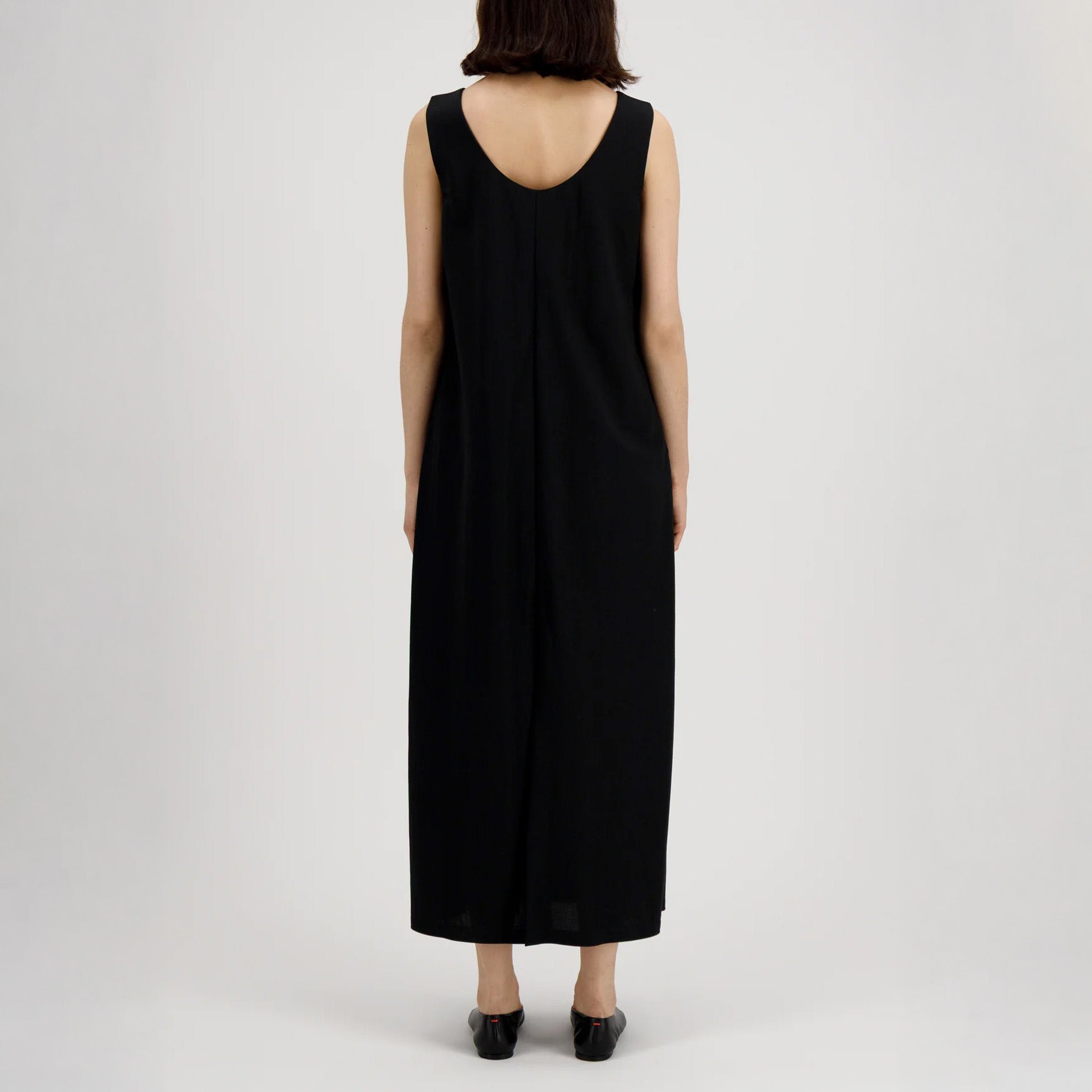 Harris Wharf Dress Maxi Slip Dress Rayon - Black