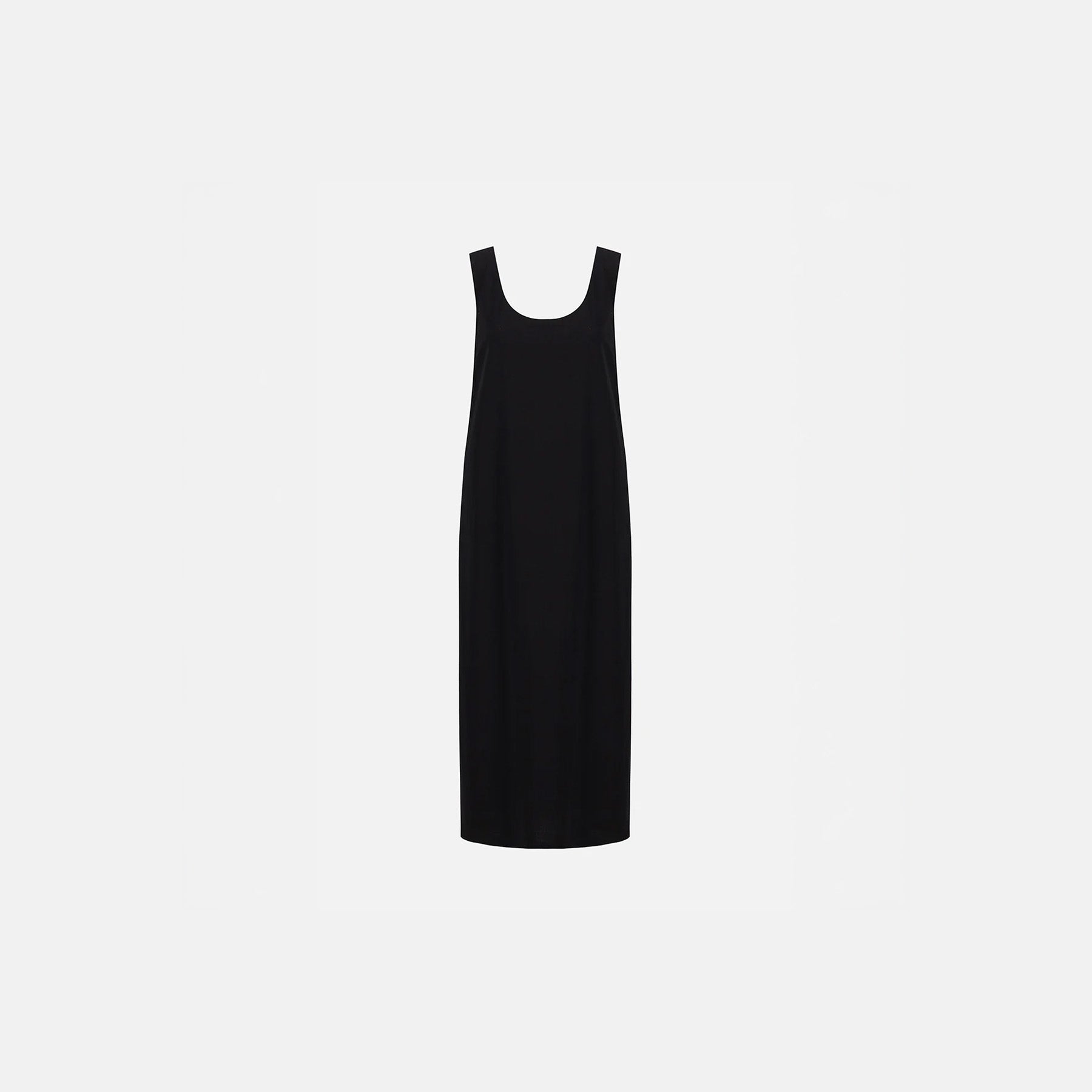 Harris Wharf Dress Maxi Slip Dress Rayon - Black
