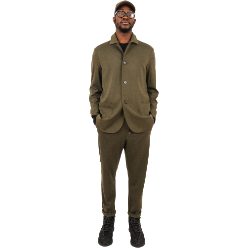 Harris Wharf M Blazer M Dropped Shoulder Jacket, Moss Green