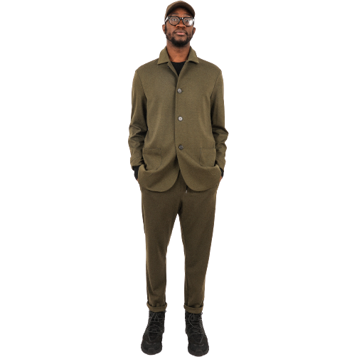 Harris Wharf M Dress Pant M Trousers Techno Viscose, Moss Green