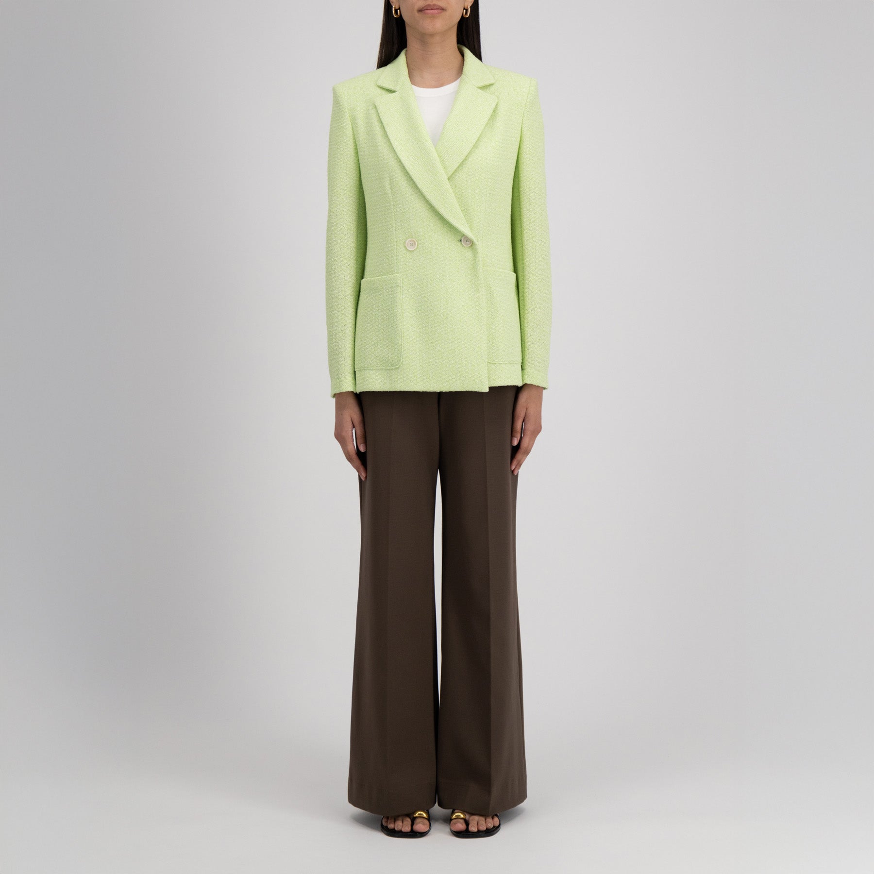 Harris Wharf W Blazer W Double Breasted Bicolor Blazer, Apple