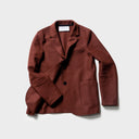 Harris Wharf W Blazer W Stand Up Collar Blazer Lt Wool, Cognac
