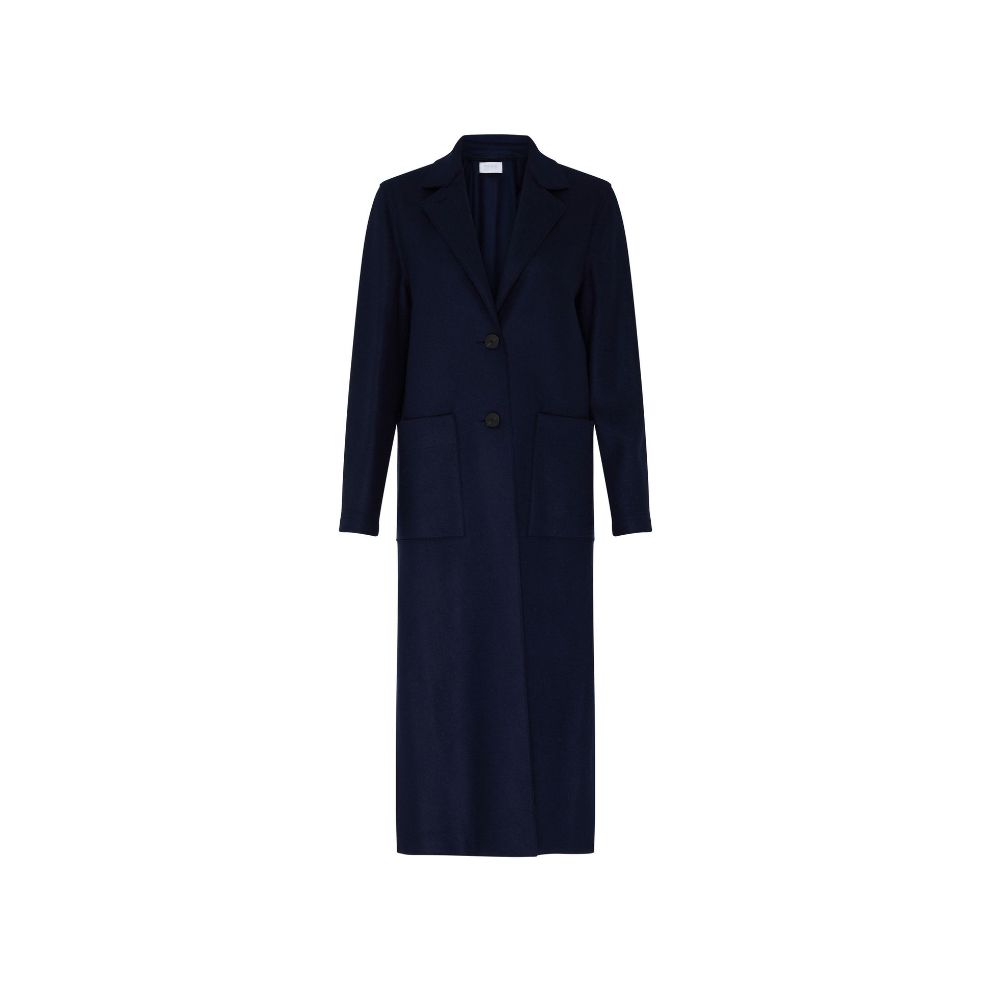 Harris Wharf W Coat W Long Boxy Coat Cashmere, Navy