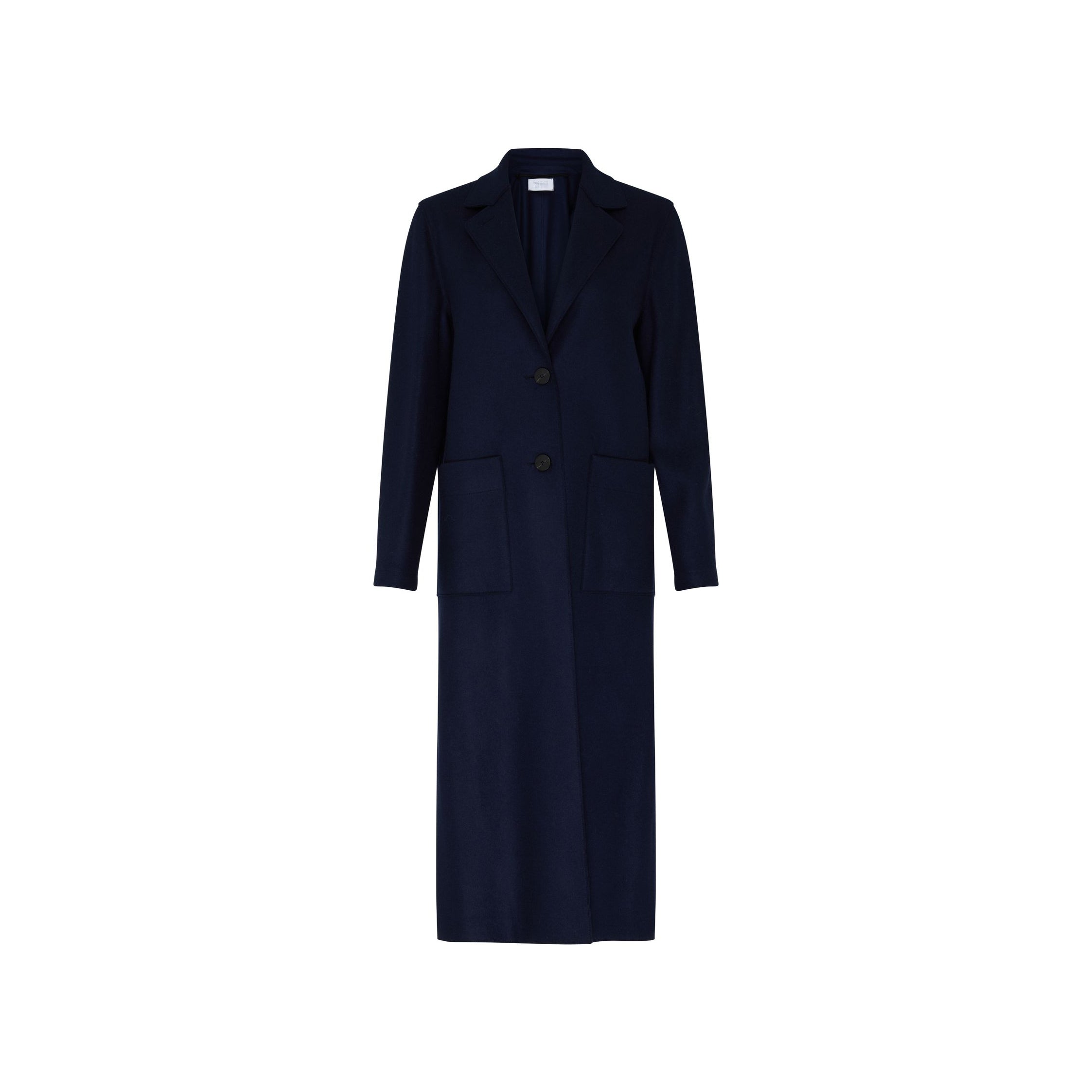 Harris Wharf W Coat W Long Boxy Coat Cashmere, Navy