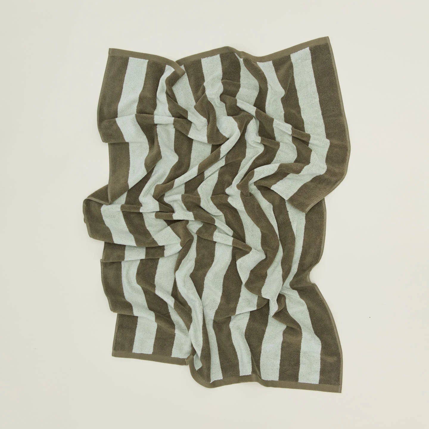 Hawkins New York Bath Olive/Sage / O/S Simple Striped Terry Towel, Olive/Sage