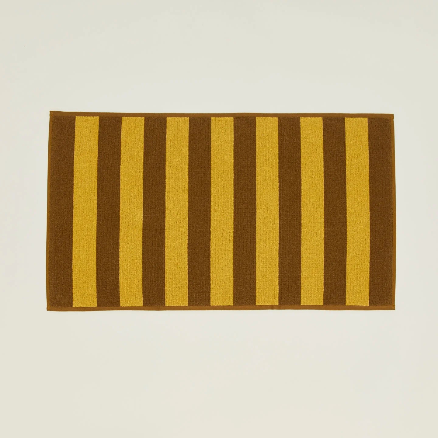 Hawkins New York Bath Simple Striped Terry Bath Mat, Mustard/Bronze