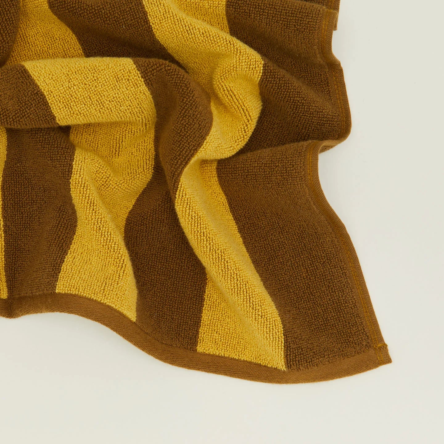 Hawkins New York Bath Simple Striped Terry Bath Mat, Mustard/Bronze