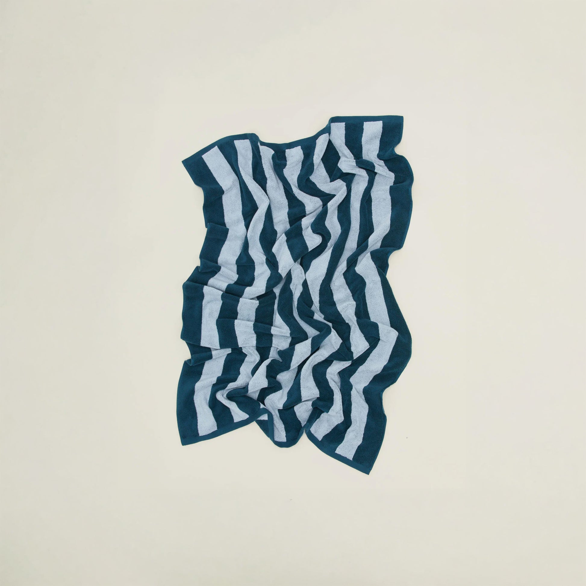 Hawkins New York Bath Sky/Peacock / O/S Simple Striped Terry Towel, Sky/Peacock