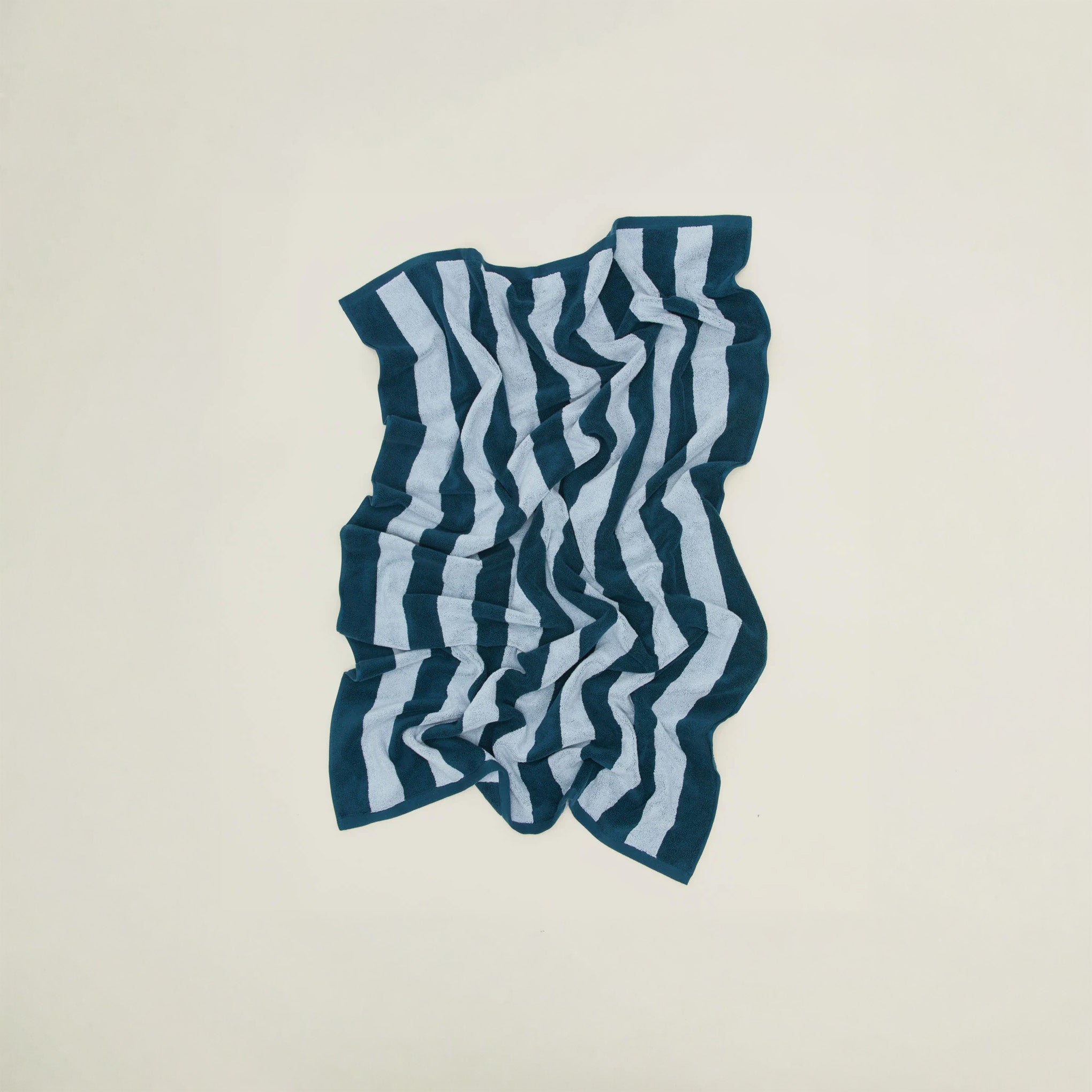 Hawkins New York Bath Sky/Peacock / O/S Simple Striped Terry Towel, Sky/Peacock